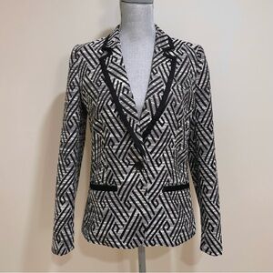 Marina Luna Geometric Motif Blazer